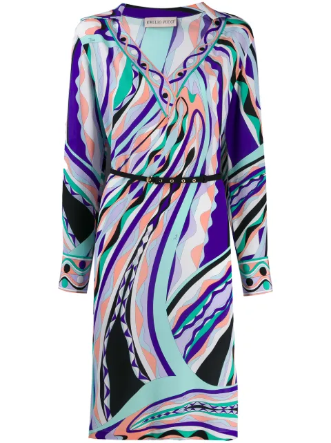 PUCCI abstract print midi dress Purple 9RRH769R733