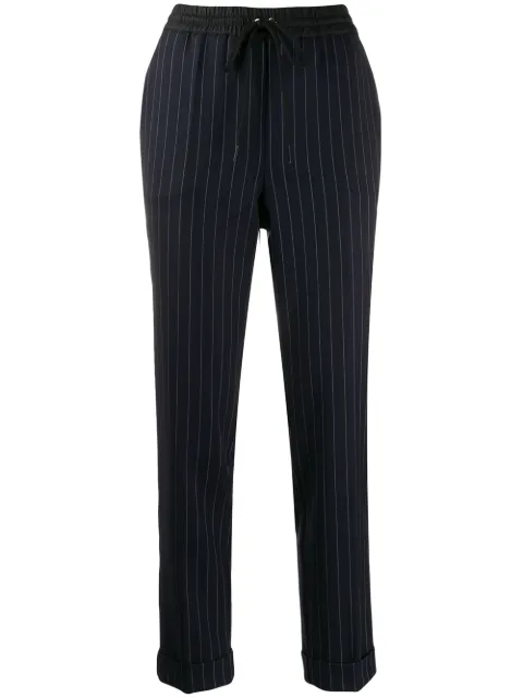 P.A.R.O.S.H. pinstripe cuffed trousers Blue LESSOND230386