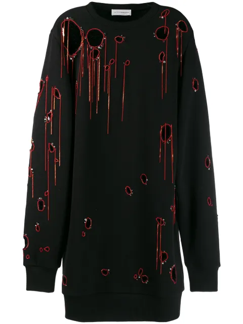 Faith Connexion chain-embellished sweatshirt Black W3301J00E05