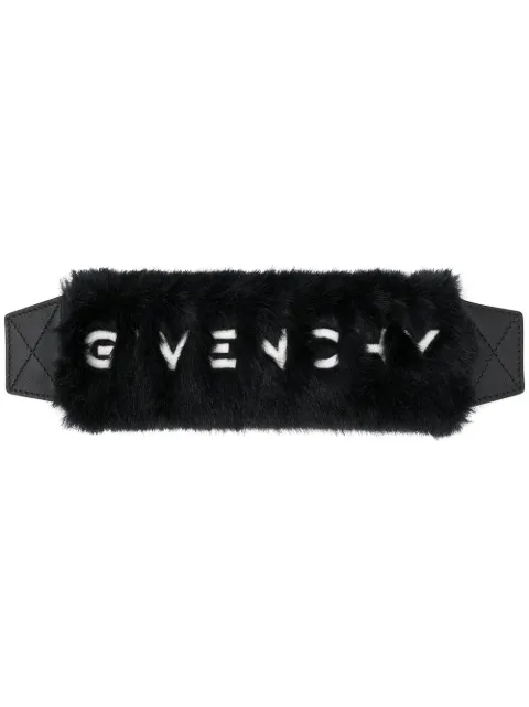 Givenchy faux-fur logo charm Black BB609AB0AJ