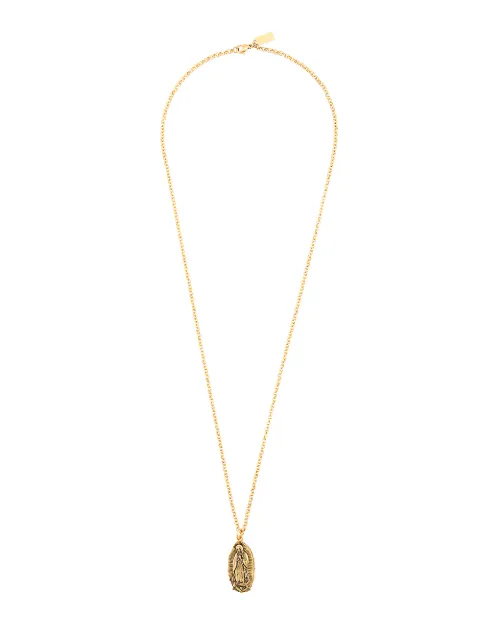 Nialaya Jewelry Our Lady of Guadalupe pendant necklace Gold MNEC085