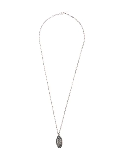 Nialaya Jewelry Our Lady of Guadalupe pendant necklace Silver MNEC078