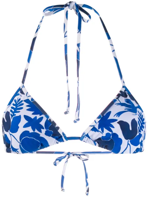 La DoubleJ printed string bikini bottoms Blue SWI0003LYC001CER0001