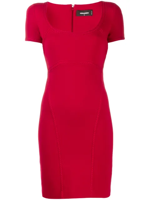 DSQUARED2 decorative trim dress Red S75CV0043S23138