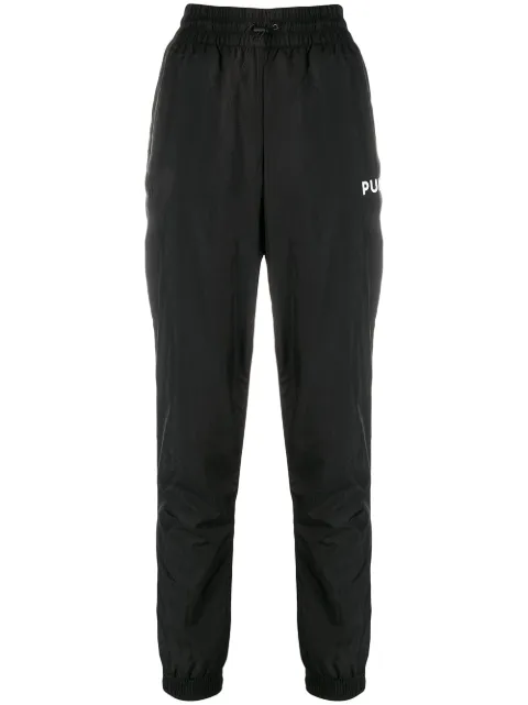 PUMA logo printed track pants Black 595494