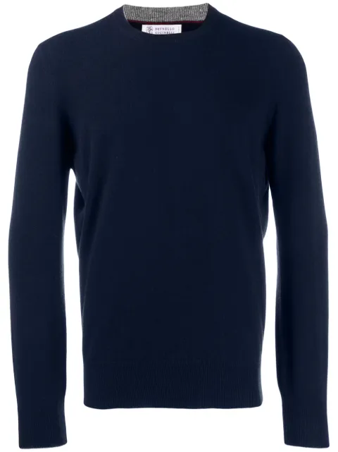 Brunello Cucinelli classic knit jumper Blue M2200100CA058