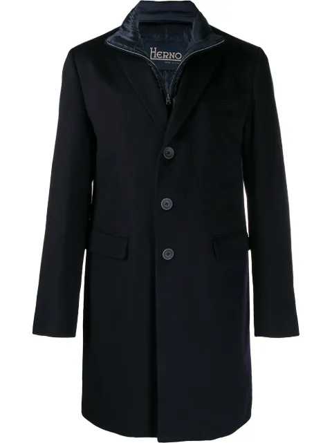 Herno single-breasted coat Blue CA0091U38020