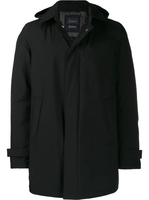Herno detachable hooded coat Black PI107UL111219300
