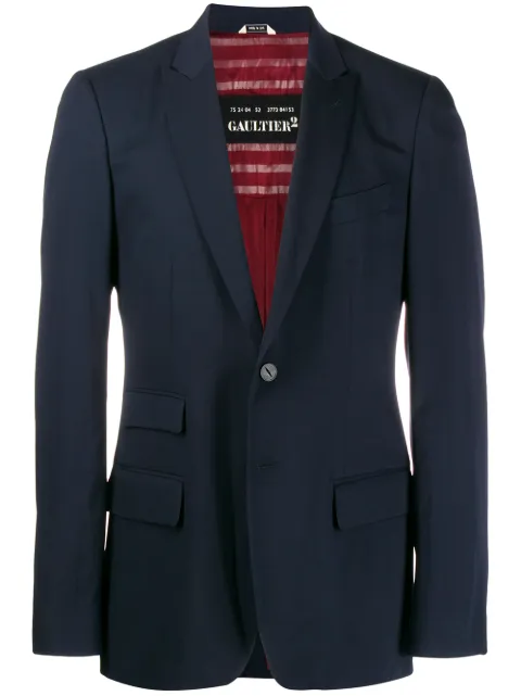 Jean Paul Gaultier Pre-Owned peaked notched lapel blazer Blue JPG2119