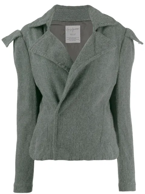 Yohji Yamamoto Pre-Owned elongated back wrap jacket Grey YY287