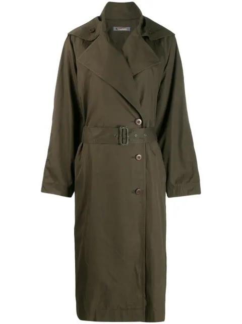 Issey Miyake Pre-Owned 1980s oversized trench coat Green MIY264