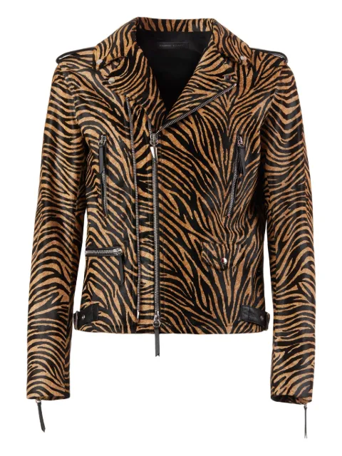 Giuseppe Zanotti Kian animal-print biker jacket Neutrals IRU9005001