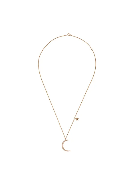 Anita Ko 18kt yellow gold moon and star necklace Gold AKMS100