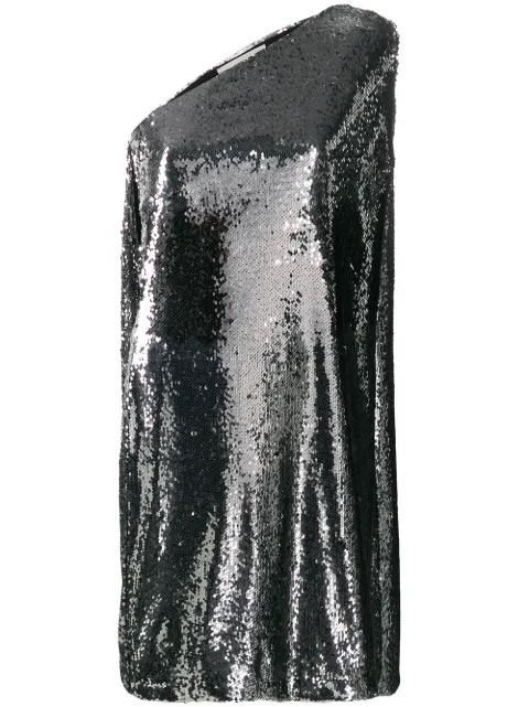 Stella McCartney sequined one-shoulder dress Silver 582788SNA29