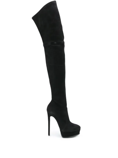 Casadei over the knee stiletto boots Black 1T831E1401T0005