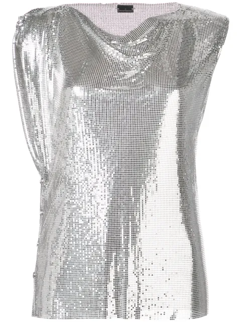Rabanne disco top Silver 19EITO023MH0062