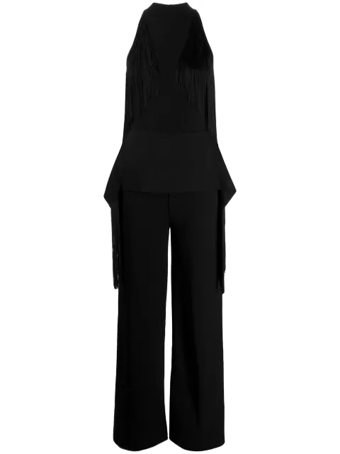 Stella McCartney fringe-trim sleeveless jumpsuit Black 573730S2076