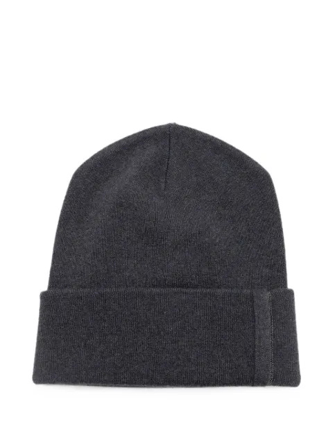 Brunello Cucinelli Monili-detail cashmere beanie Grey M12163199CG266