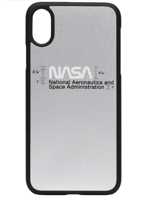 Heron Preston NASA print iPhone XS case Metallic HMPA003F197390189188