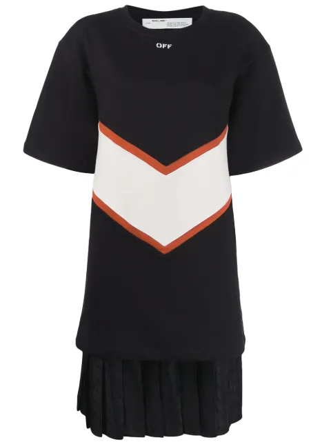 Off-White contrasting panels T-shirt dress Black OWDB172E19F301231001