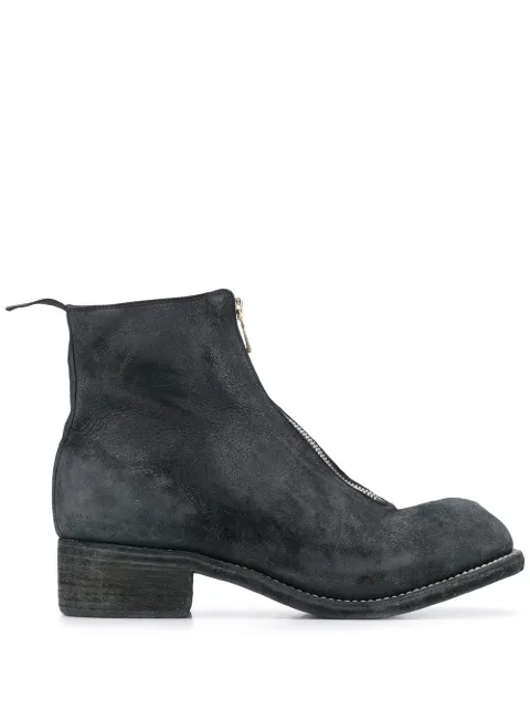 Guidi front zip boots Black PL1RU