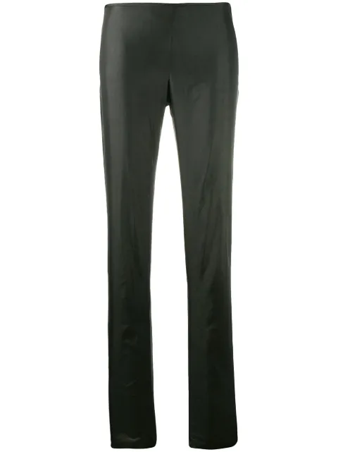 Jean Paul Gaultier Pre-Owned gathered slim trousers Black JPG2107
