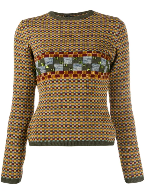Jean Paul Gaultier Pre-Owned 1990's gem embroidered jumper Yellow JPG2106
