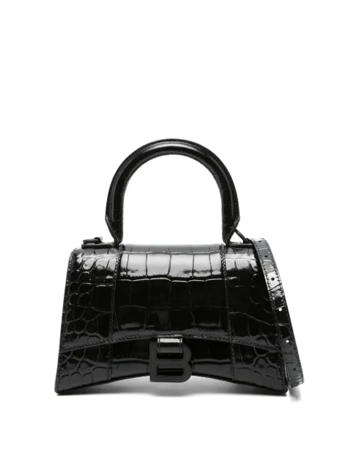 Balenciaga Hourglass XS top-handle bag Black 5928331LR67