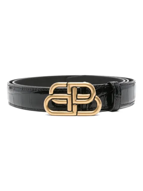 Balenciaga BB thin belt Black 5816901LR04