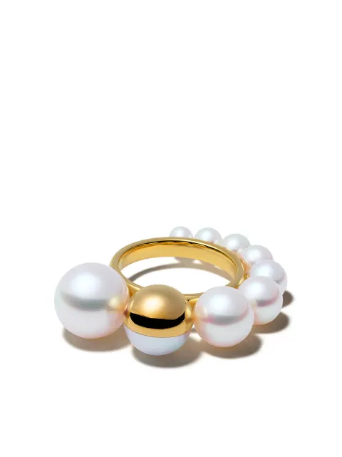TASAKI 18kt yellow gold M/G Shell ring Gold RC4548WY