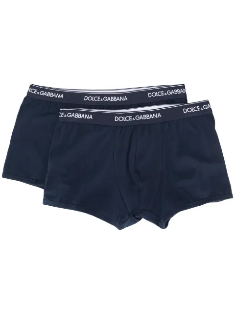 Dolce & Gabbana logo-waistband boxer briefs (set of two) Blue M9C07JFUGIW