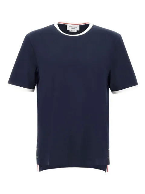 Thom Browne contrasting-trim T-shirt Blue MJS083A00042