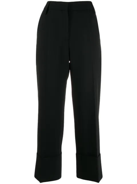 Valentino Garavani pleated cropped trousers Black BRB3904FJ