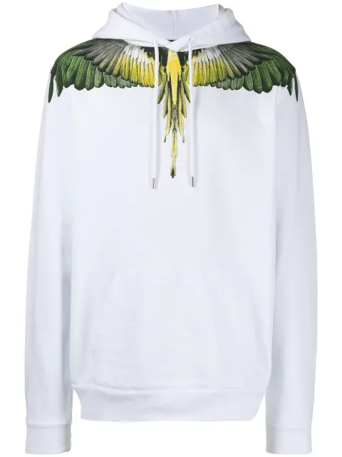 COUNTY OF MILAN Yellow Wings Hoodie in White White CMBB007E196300010188