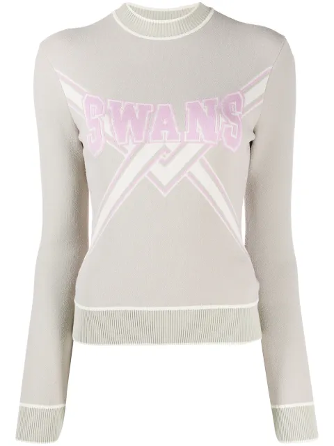 Off-White Swans knitted sweater Neutrals OWHE013E19B700734125