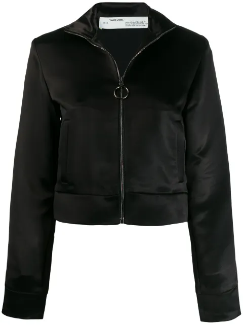 Off-White contrast stripe zip-front jacket Black OWBA049E19E680771000