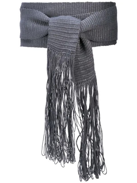 VOZ fringed wrap-style belt Grey 3038547