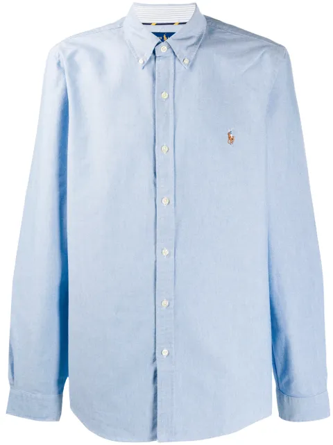 Polo Ralph Lauren logo long-sleeve shirt Blue 710767444001