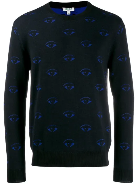 Kenzo eye pattern jumper Black F965PU2143XH