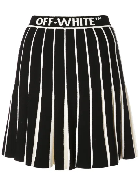 Off-White contrasting pleated skirt Black OWHL006E19B700771000