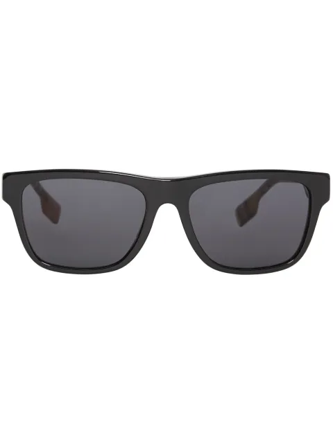 Burberry Eyewear vintage check detail square frame sunglasses Black 4080648