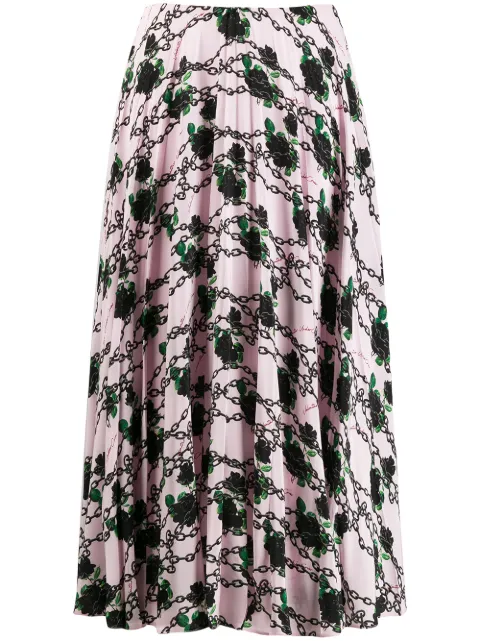 Valentino Garavani x Undercover silk pleated skirt Pink BRA5A74W6