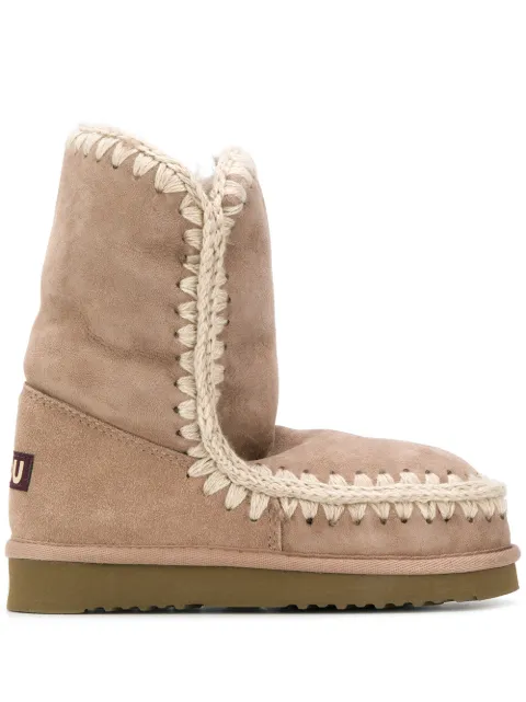 Mou shearling-lined suede eskimo boots Neutrals MUFW101000A