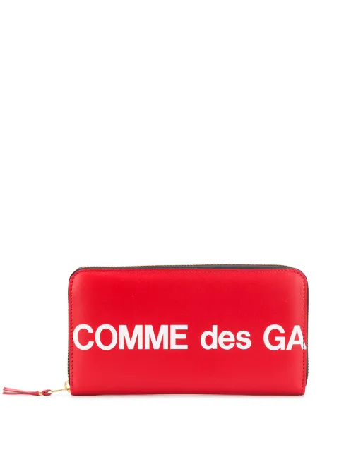Comme Des Garçons Wallet rectangular logo print wallet Red SA0111HL0