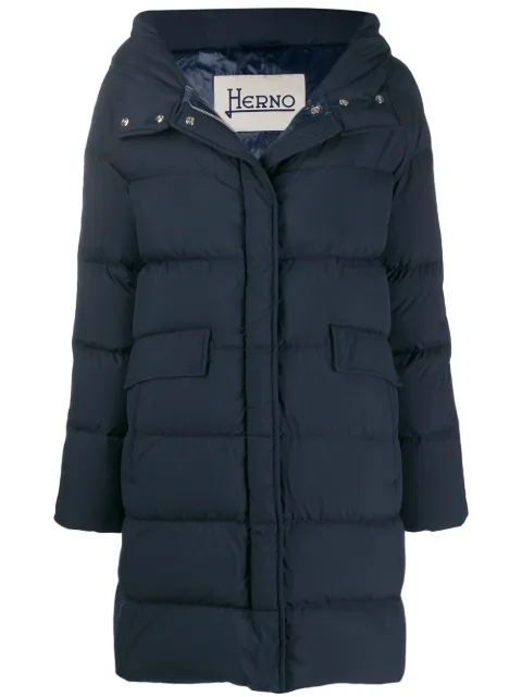Herno hooded puffer coat Blue PI0967D13220