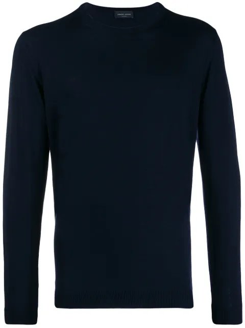 Roberto Collina long-sleeve fitted sweater Blue RB01001