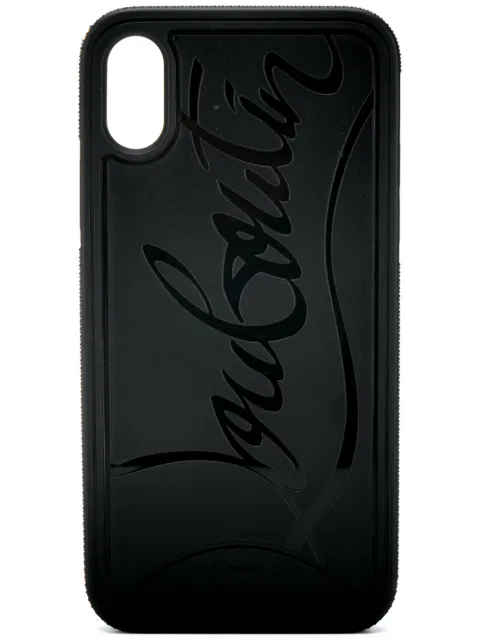 Christian Louboutin logo phone case Black 1195360CM53