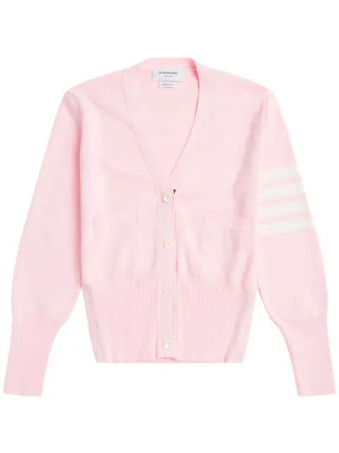 Thom Browne 4-Bar stripe cotton cardigan Pink FKC207A00219