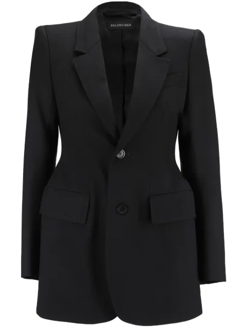 Balenciaga structured tailored blazer Black 571278TYI20