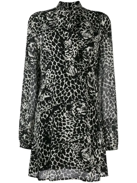 Saint Laurent graphic print shirt dress Black 533066Y360N